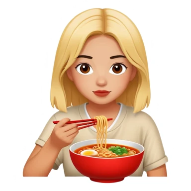 zoe tarrach eating buldak ramen sticker