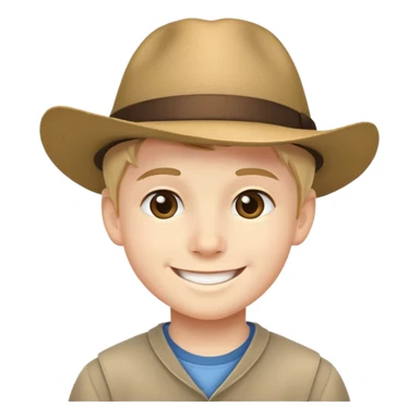 boy with hat portrait meme sticker