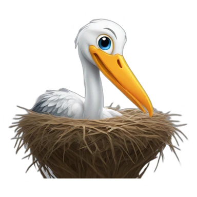 andrej babis stork nest on head sticker