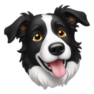 Dog border collie pointed ears sticker
