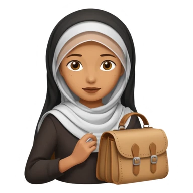 Woman + veil + satchel,Desert Nomads. sticker