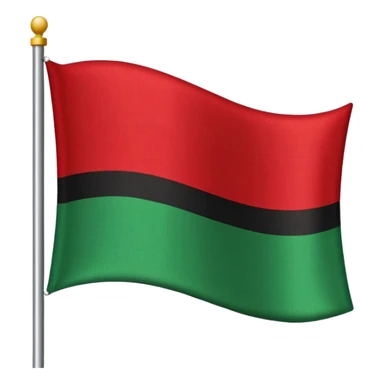plain Flag with Red, Black and Green horizontal stripes flag   sticker