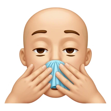 Sneezing on a hand sticker