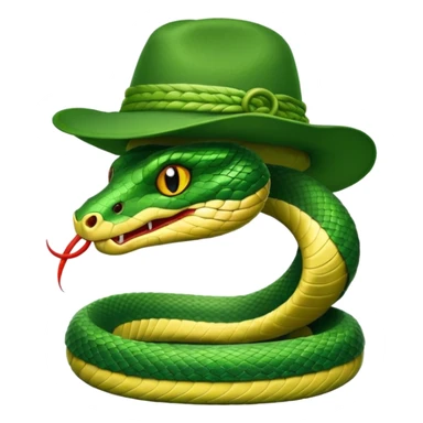 şapka takan yılan sticker