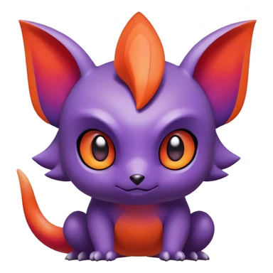 Purple and red and orange Pokémon-Fakémon-creature sticker