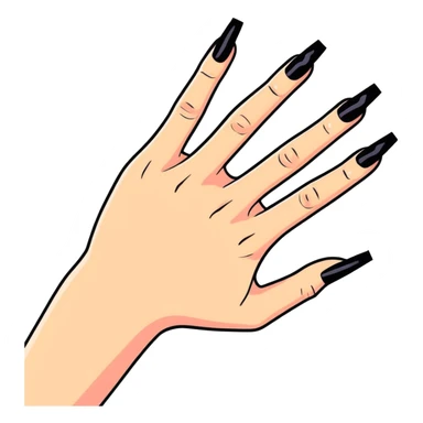 Baddie with long nailsss sticker