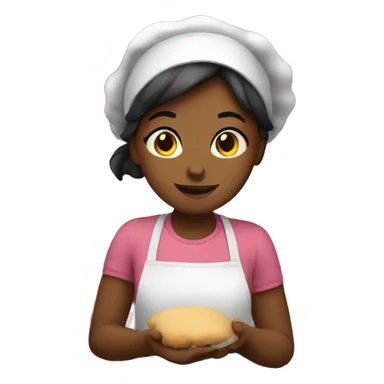 Girl baking sticker