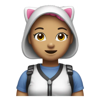 hello kitty and the words ontop of her say build sticker