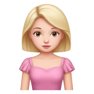 A girl in the pink dress sticker