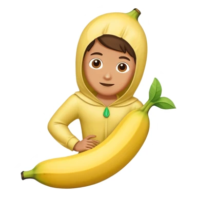 person in a banana costume sticker