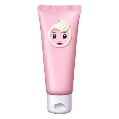 pink cream tube packaging sticker