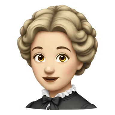 19th century young lady sticker