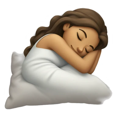 Sleeping girl on pillow sticker