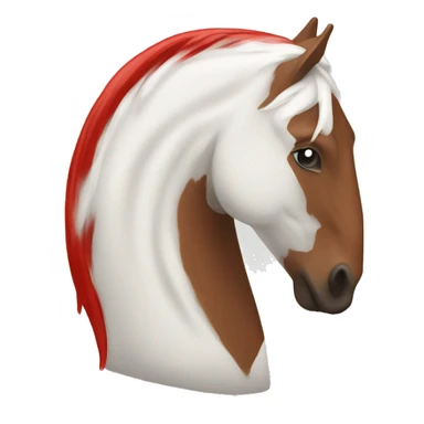 red white horseshoe sticker