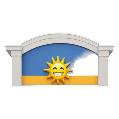 “Walmart storefront with the iconic sunburst logo at the top center, a blue facade with yellow accents, large entrance doors, and a few visible shopping carts in front, capturing the look of a large retail store.” sticker