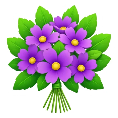 Purple and green flowers combo sticker