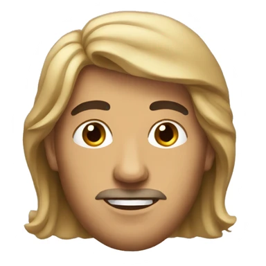 tunisian man with longue hair and a slim face sticker