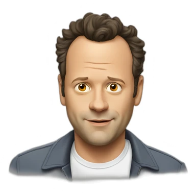actor vince vaughn cartoon wearing tee sticker