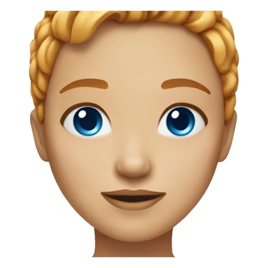 Pretty girl, ginger short brownish hair with bright blue eyes blonde eyebrows  sticker