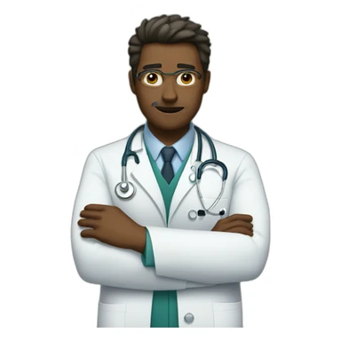 doctor saying no and making an x with his arms sticker