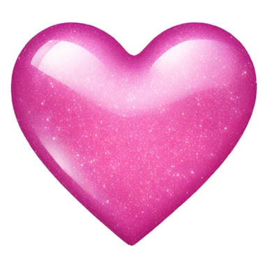 Pink sparkly glass heart  sticker