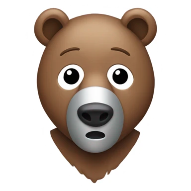 Bear with a facemask sticker