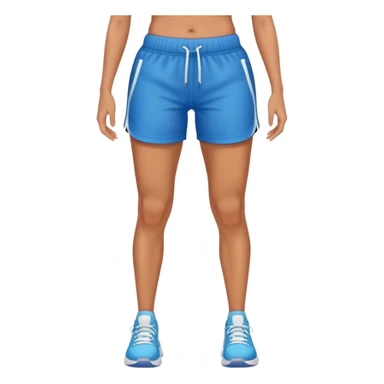 front view of full legs female with gym shorts sticker