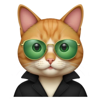 cat wearing sunglasses, simple sticker