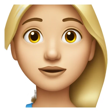 Girl with nose spray using sticker