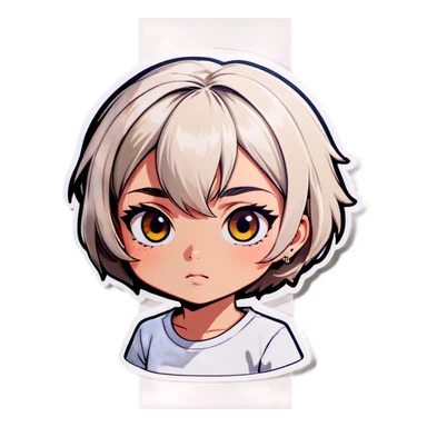Light short-hair chivava with light eyes sticker