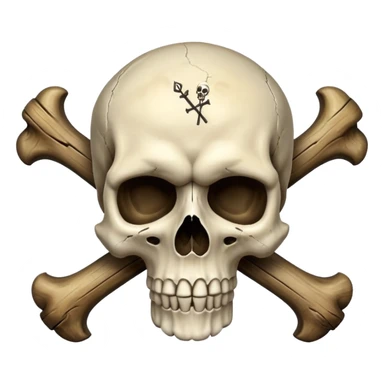 skull with crossed bones sticker