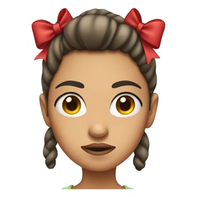 women pouting with bow  sticker