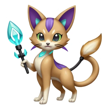 Meloetta-Purrloin-Electrike-Pokémon-Fakémon-fusion-hybrid-creature sticker