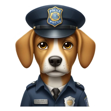 Dog man cop sticker