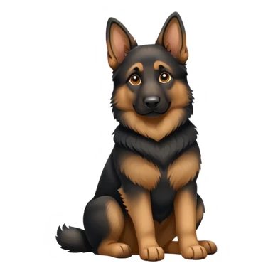 Black tan german shepherd stting sticker