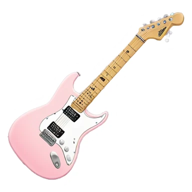 light pink electric guitar  sticker