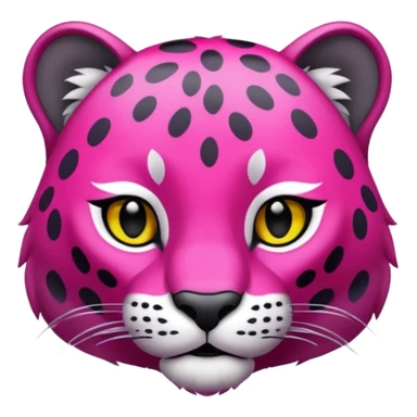 Fuchsia and dark grey panther  sticker