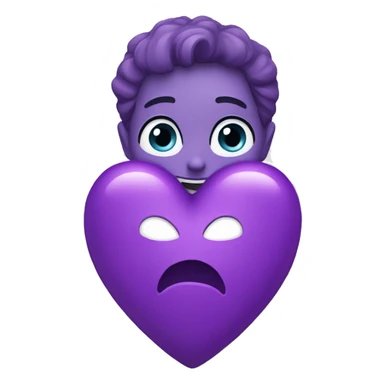 purple heart eyes emoji  sticker