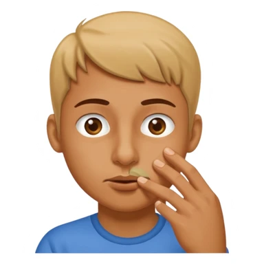 Thumb picking nose sticker