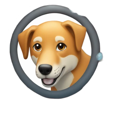 A dingo floating in an inner tube in a pool sticker