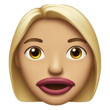 Emoji mordiendo el labio sticker