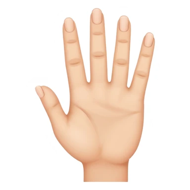 hand showing number four with fingers sticker