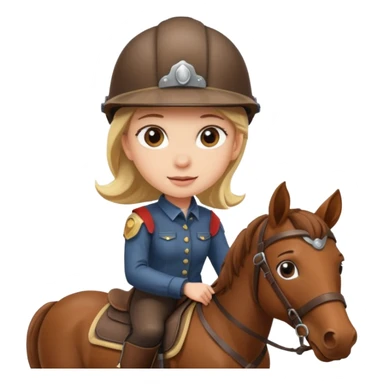 girl on horse sticker