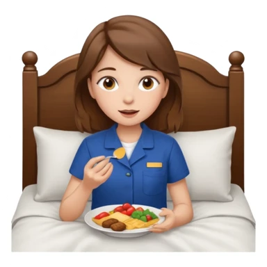 everyday life, food, sleep, work, girl, brown hair sticker