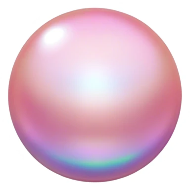 pink iridescent round pearl  sticker