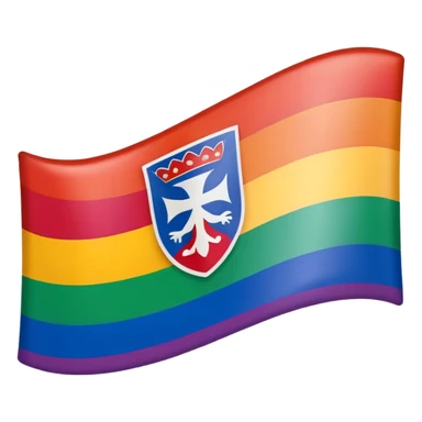 A slovak flag combined with a gay flag sticker