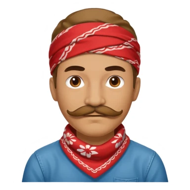 mustached with bandanas sticker