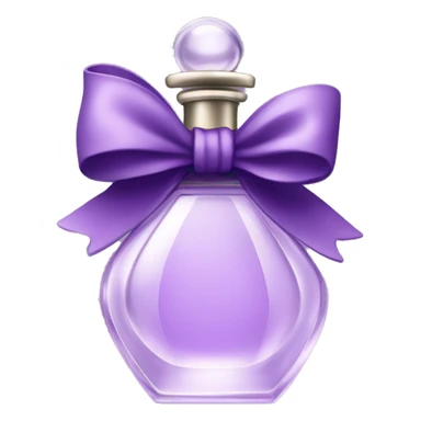 Light purple dainty perfume bottle with dark purple bow sticker