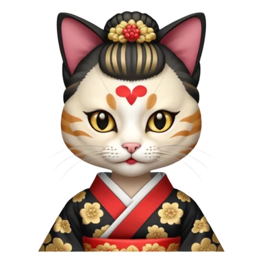 cat geishas sticker
