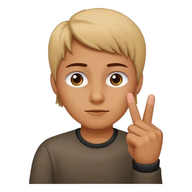 Shy middle finger sticker